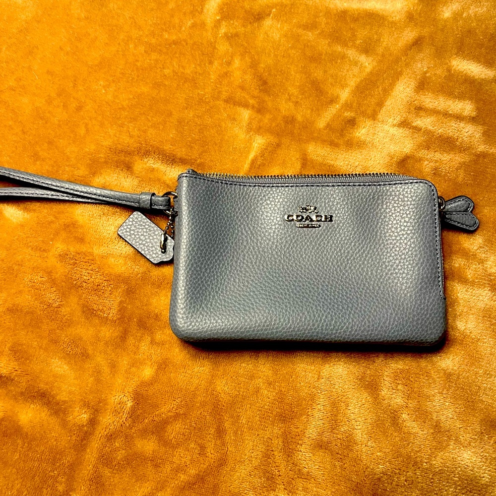 Light blue Coach wristlet